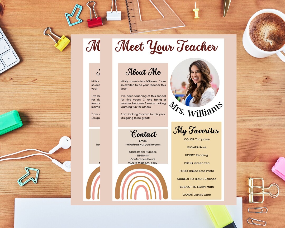 Retro Classroom Decor Meet the Teacher Templates Back to School ...