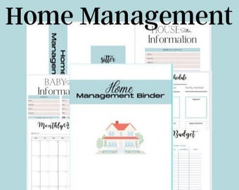 Functional Home Management Planner, Bill Tracker, Family Binder