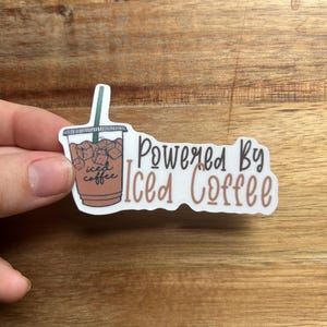 Iced Coffee Sticker | Caffeine Sticker | Gift For Coffee Lover | Matte Vinyl Sticker | Waterproof Sticker | Die Cut Sticker