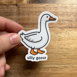Gans Aufkleber | Dummer Gans Aufkleber | Meme Aufkleber | Lustige Aufkleber | Matter Vinyl Aufkleber | Wasserfester Aufkleber | Gestanzter Aufkleber