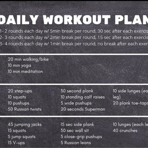 Kombi Paket! Tagesplaner, tägliches Workout #1 & #2 und Ab Programm