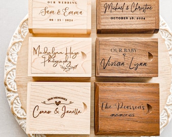 Custom USB Memory Box, Wedding USB Box Photography Flash drive Gift Box, USB Wooden Box Wedding Box Usb Wedding Photo box usb Wooden box usb