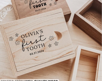 Baby tooth keepsake box, baby tooth box, baby teeth keepsake box, baby first tooth, baby tooth holder, boho baby box, baby tooth storage box