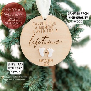 Personalized Miscarriage Christmas Ornament - Baby Loss Memorial Keepsake - Customizable Angel Baby Remembrance Decoration, Pregnancy Loss
