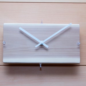 Wooden Clock,  Handmade Clock, Cedar Clock, Rustic Wood Clock, Small Wall Clock, Handmade in NY