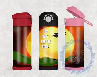 Water Bottle, Back to School Water Bottle, Kids Cup, Halloween Cup, Tumbler for Kids, Water Bottle for School, Kids Tumbler, Here for Boos