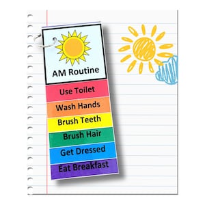 Ochtendroutine Ondersteuningsboekje visuele hulpmiddelen - Autisme - Visueel schema