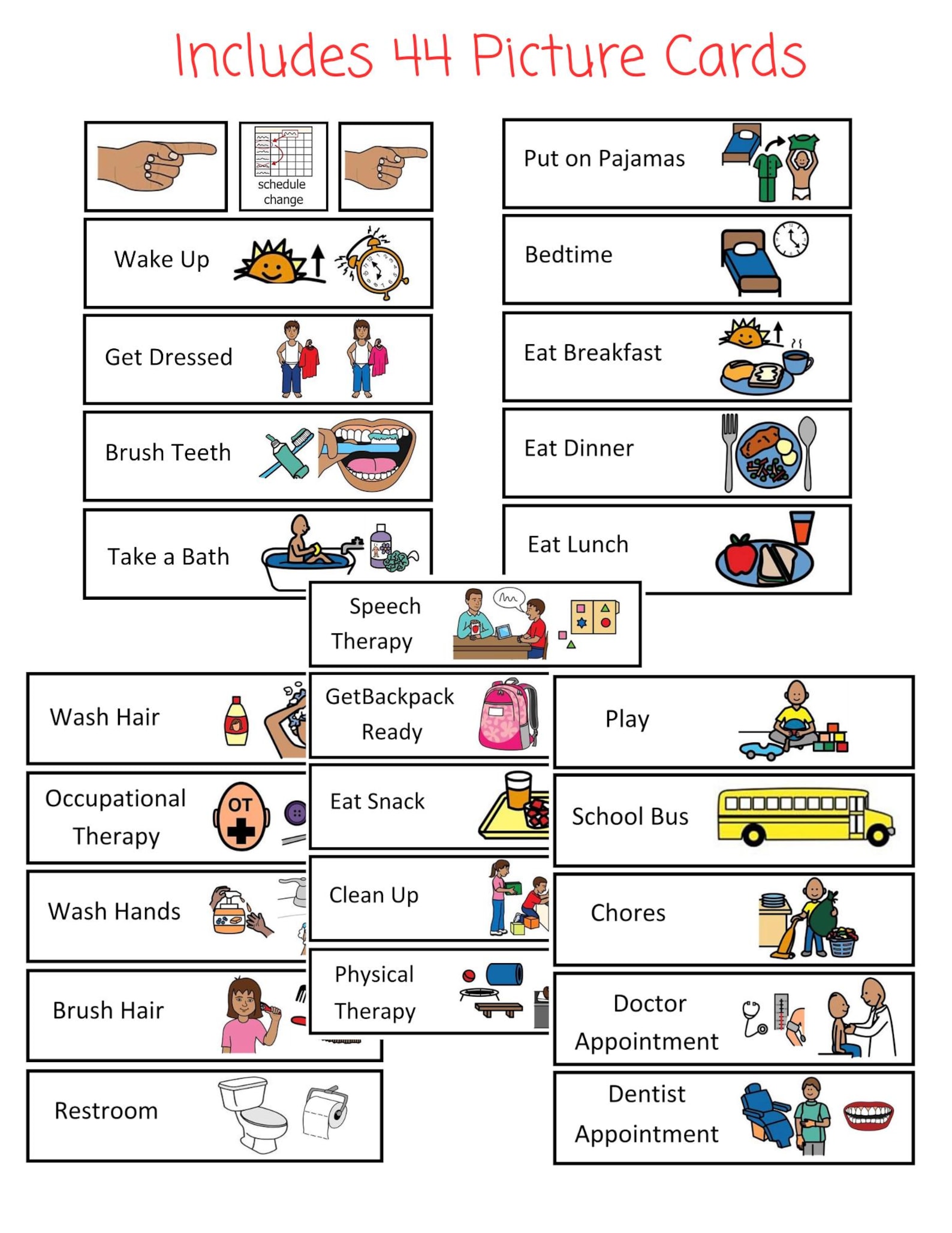 Daily Routine Wall Pocket Visual Schedule - Etsy