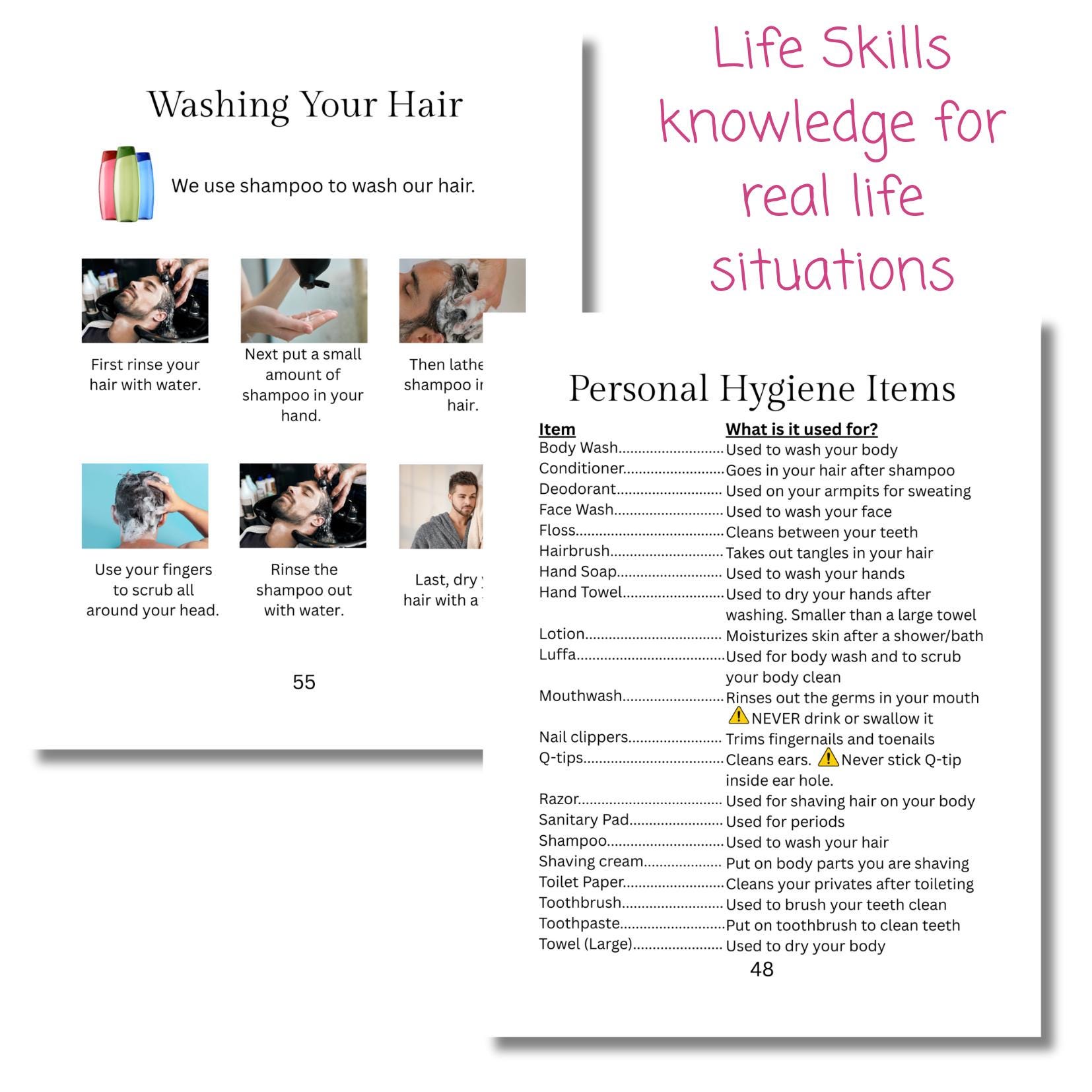 Autism Life Skills Workbook for Teen Boys & Young Adults, Independent ...