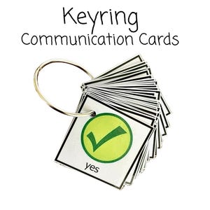 Fotocommunicatie Sleutelhangerkaarten- Autisme- Logopedie- Non-verbaal