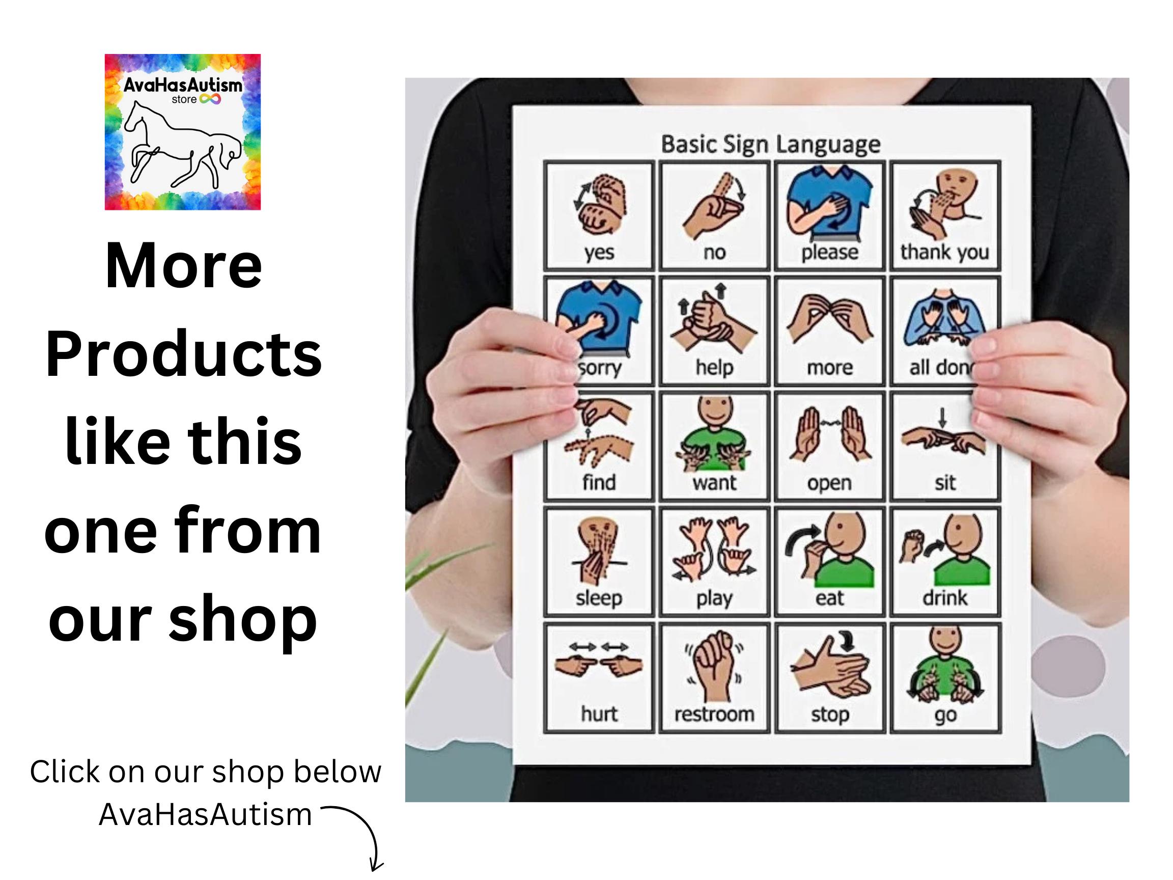 Sign Language Educational Chart of Colors (digital Download) - Etsy
