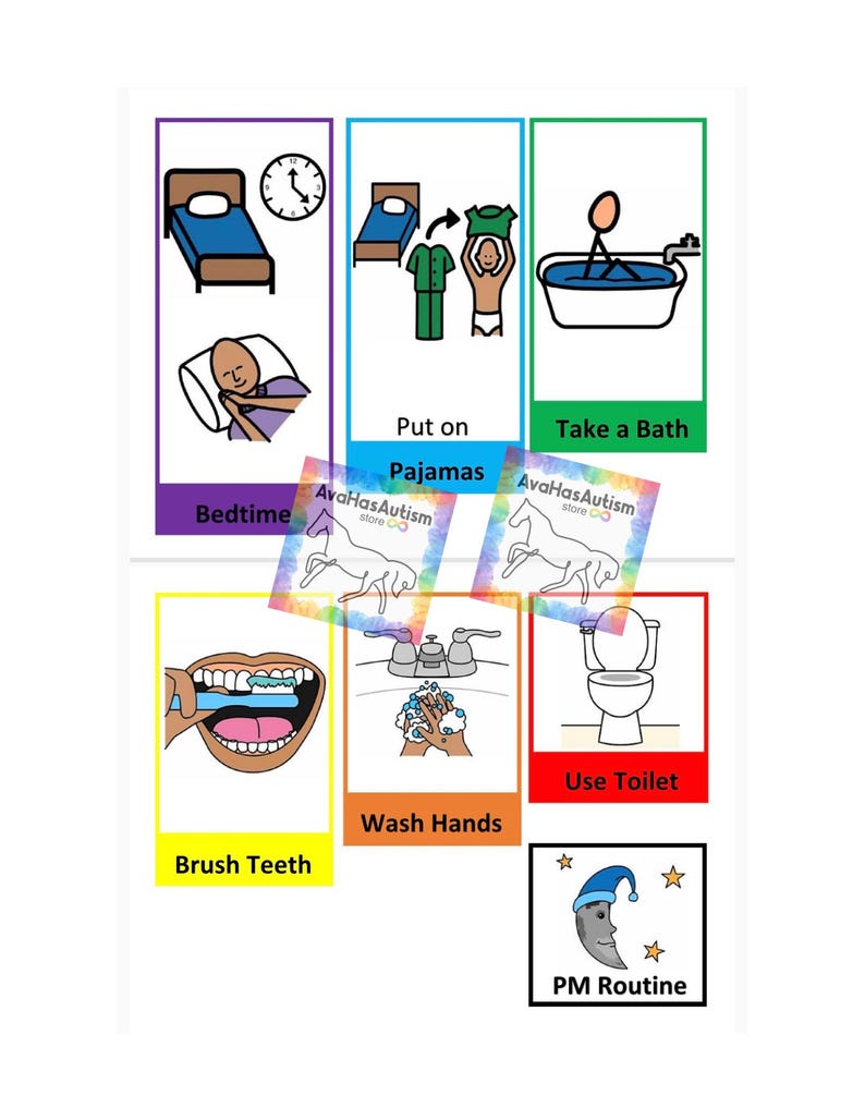 My Pyjamas Visual Routine Visual Aid Booklet Digital Download - Etsy