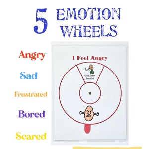 5 ruedas de emociones - Lidiar con emociones difíciles - Descarga digital