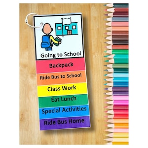 Autisme- Naar school gaan Visueel hulpmiddel-boekje- Angstverlichting- Weet wat je kunt verwachten