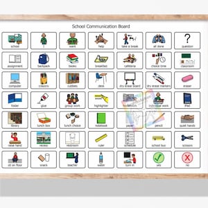 School Communication Board-49- non verbal communication