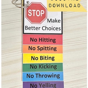 Make Better Choices Visual Aid Support booklet- Behavior Modification- digital download