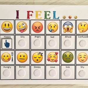 Emoties met emoji's- Kinderen- Autisme- Therapie- Counseling- Communicatie- Visuele hulp
