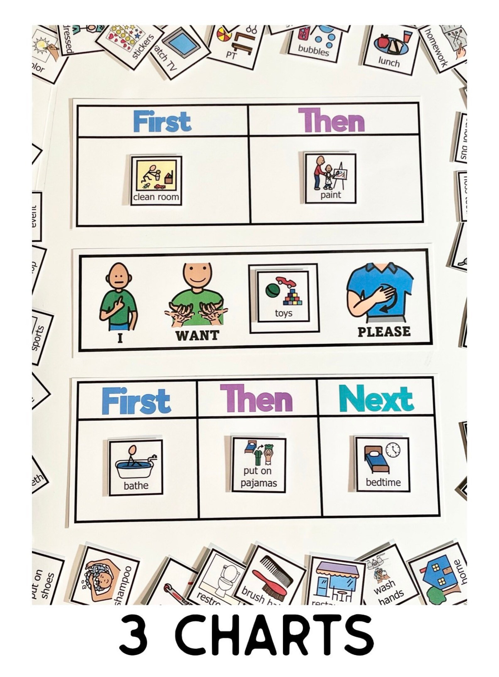 Autism Community / First and Then Value Pack Bundle Child - Etsy