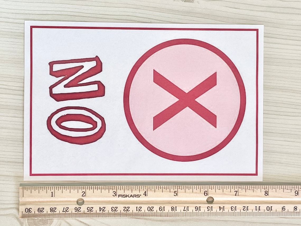 Yes and No Cards Large Print Digital Download - Etsy