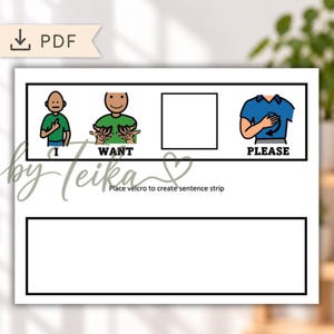 Zinsstroken - "Ik wil graag" en blanco - Communicatie digitale download