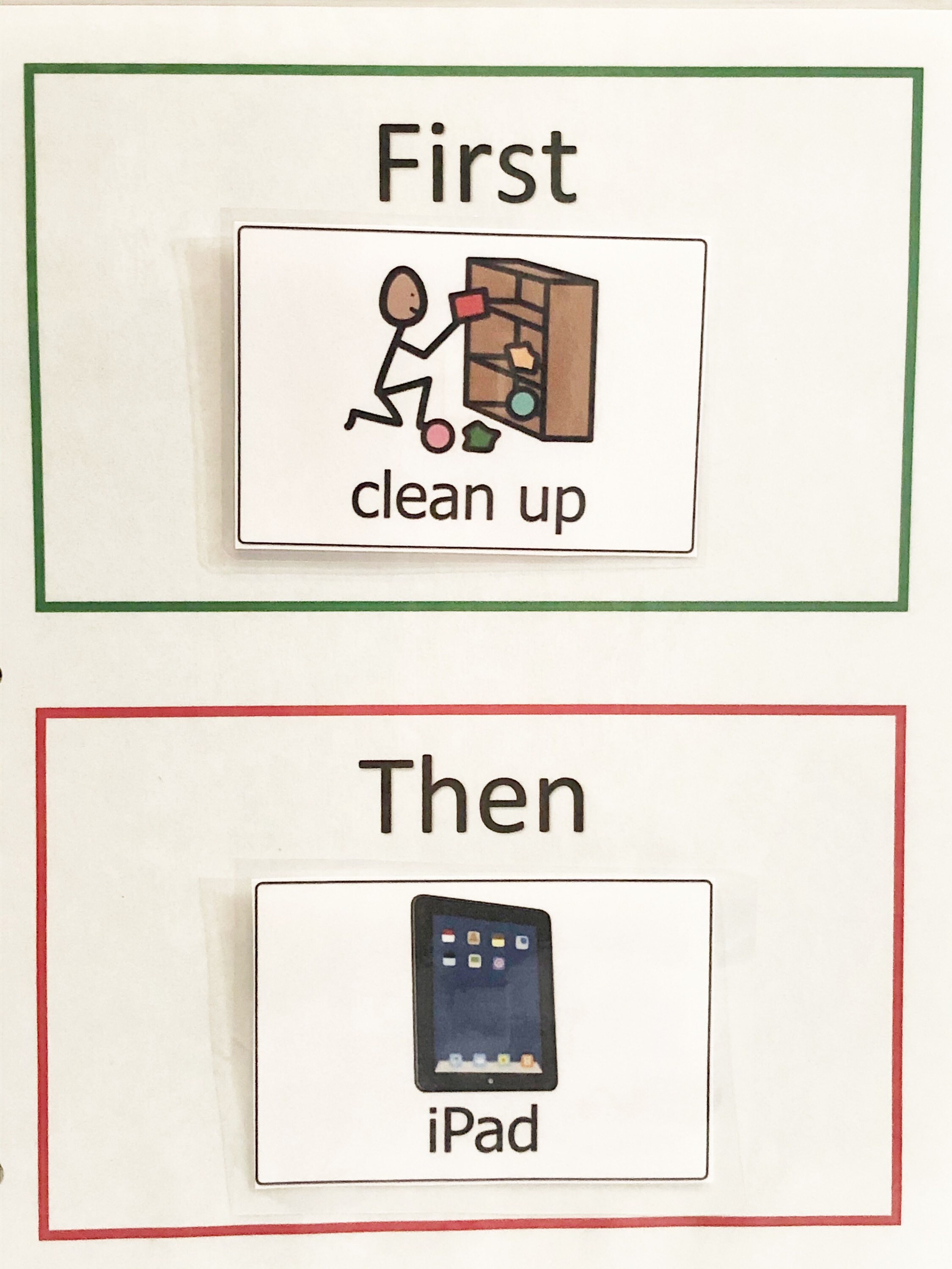 SPED First and Then Chart &amp; PECS | Etsy