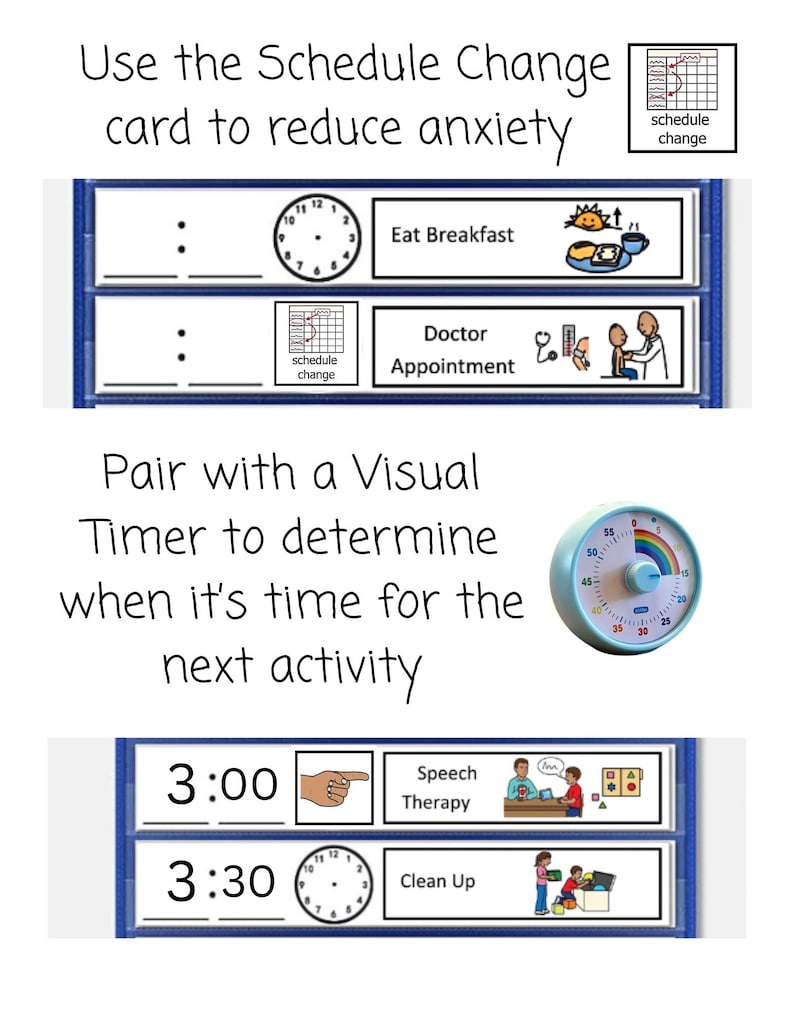 Visual Routine Tracker Daily Routine Wall Pocket Visual Schedule - Etsy
