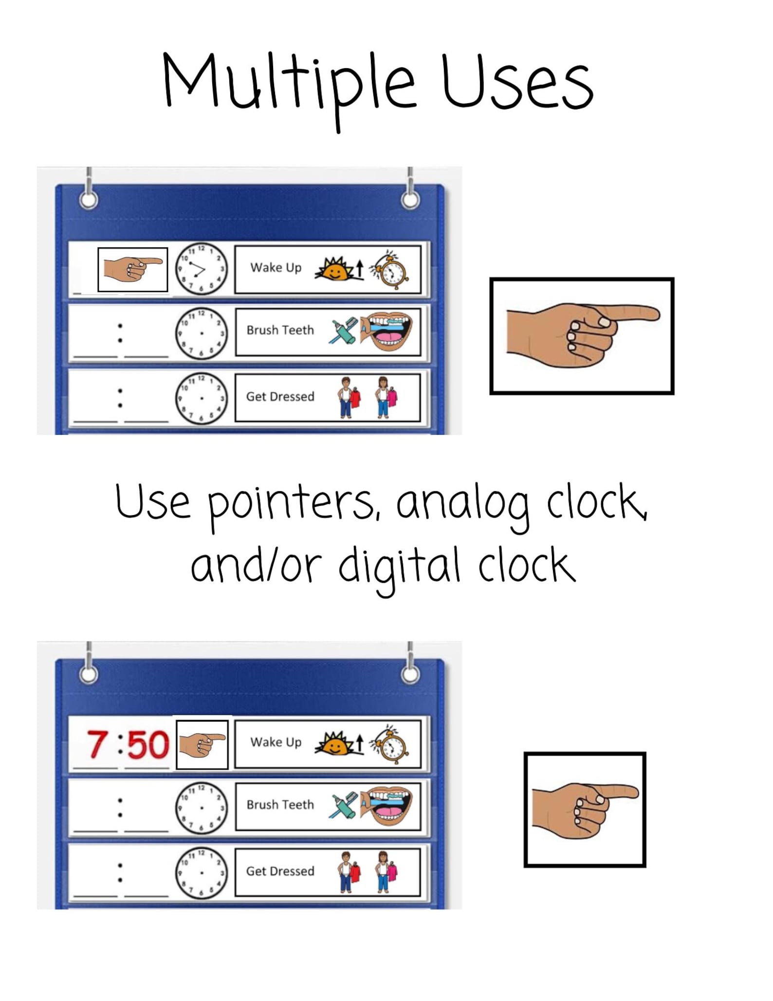 Daily Routine Wall Pocket Visual Schedule - Etsy