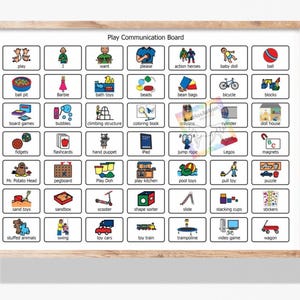 Play- Communication Board-49- Nonverbal- Autism- Apraxia