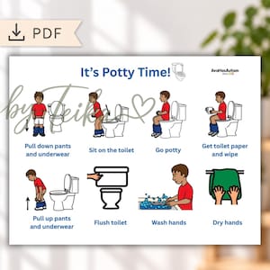 Boy Potty Training Chart- digital download