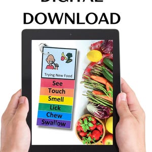 Bron voor AUTISME: nieuwe voedingsmiddelen proberen, boekje met visuele hulpmiddelen, stapsgewijze handleiding, digitale download