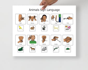 Animals Sign Language- Poster