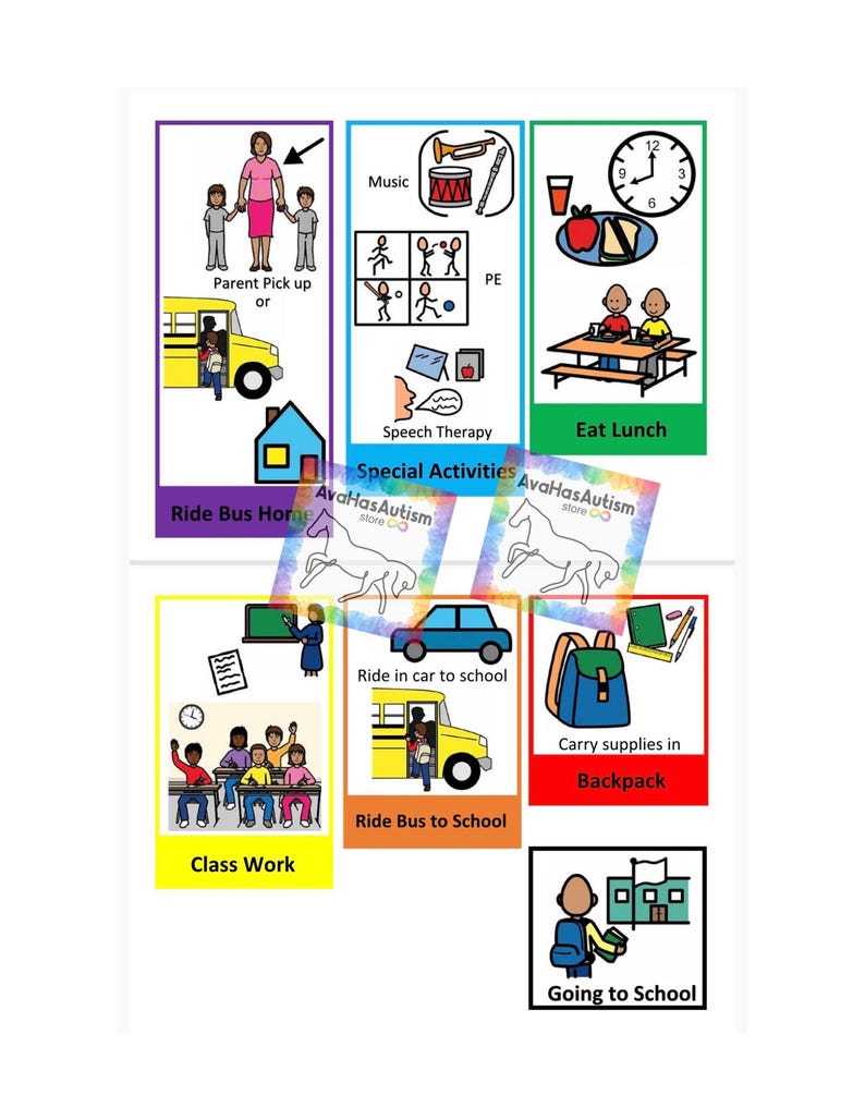 Visual School Schedule Support Booklet- Digital Download - Etsy Canada