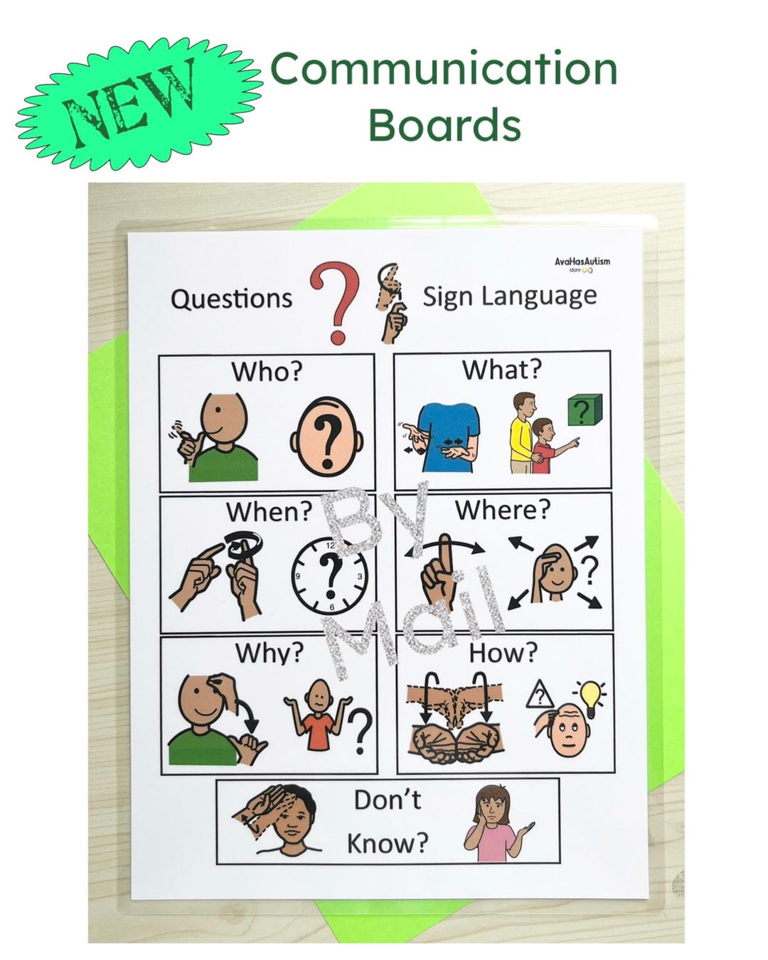 Questions Sign Language- Communication Board- Visual Aid - Etsy
