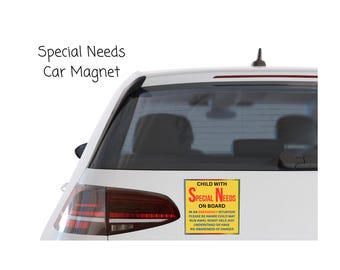 Special Needs on Board Car Magnet