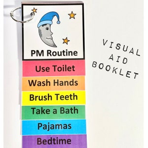 Night-time Routine Visual Aid Support Booklet- Autism- Visual Schedule