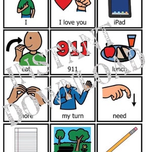 96 stuks, losse Picture Communication-kaarten, 2,5 inch vierkante-variëteit-digitale download