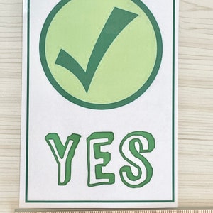 Yes and No Cards Large Print Digital Download - Etsy