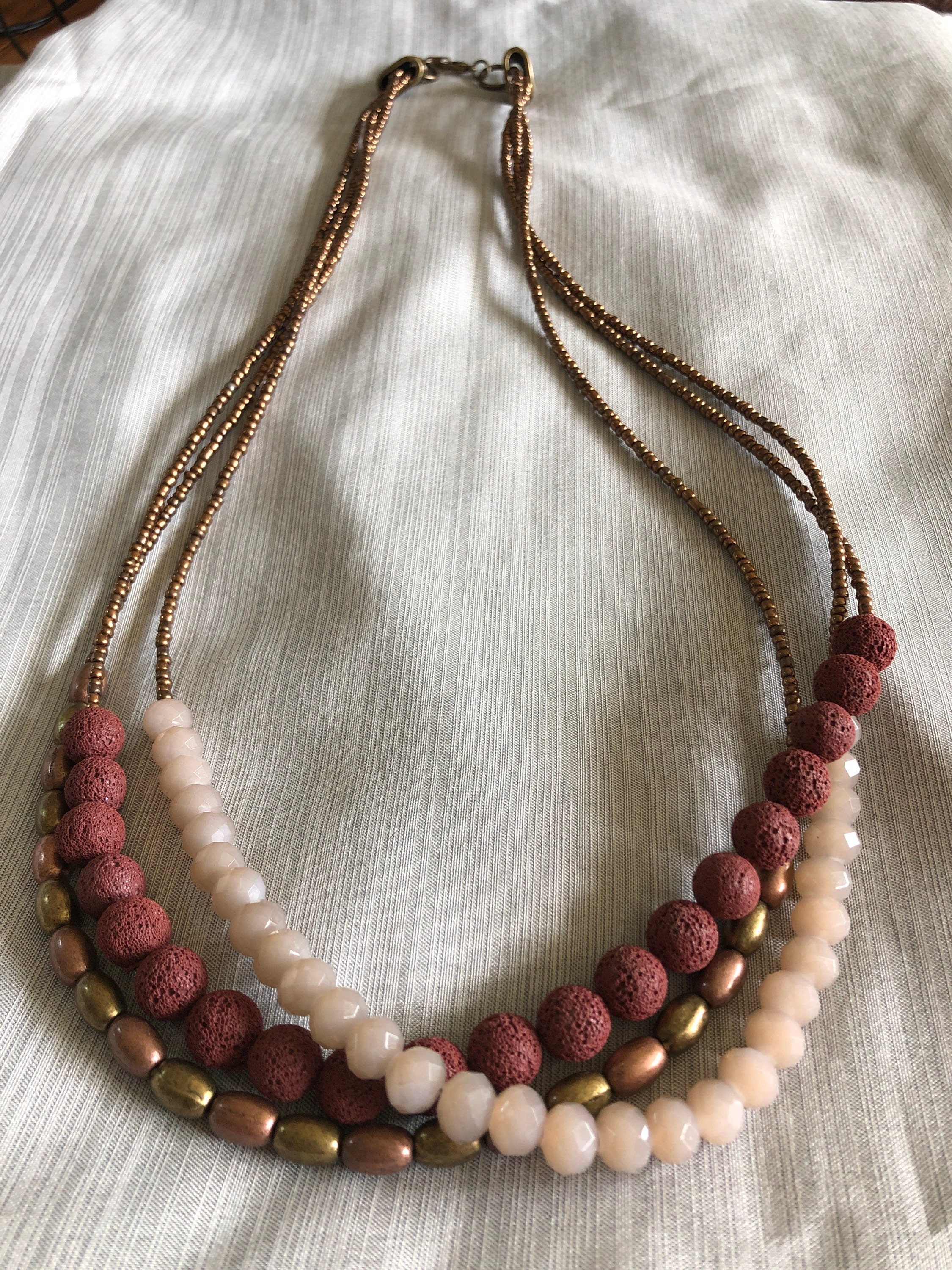 3 Strand Necklace Etsy