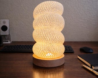 Minimalist 3D Printed Desk Lamp | Geometric Table Light | Modern Bedside Lamp