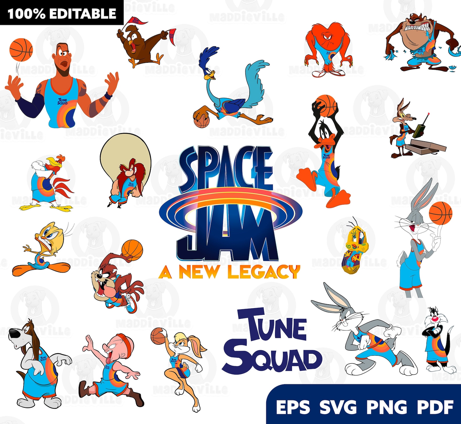 SPACE JAM 2 eps png pdf svg clipart digital printable Etsy