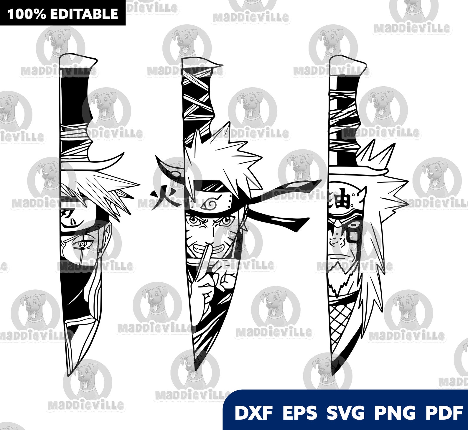 Anime Naruto Movie Svg Instant Download Anime Knives | Etsy