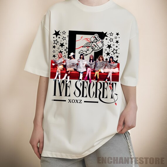 IVE Secret XOXZ T-shirt, Kpop Girl Group Tee for Women, Y2K
