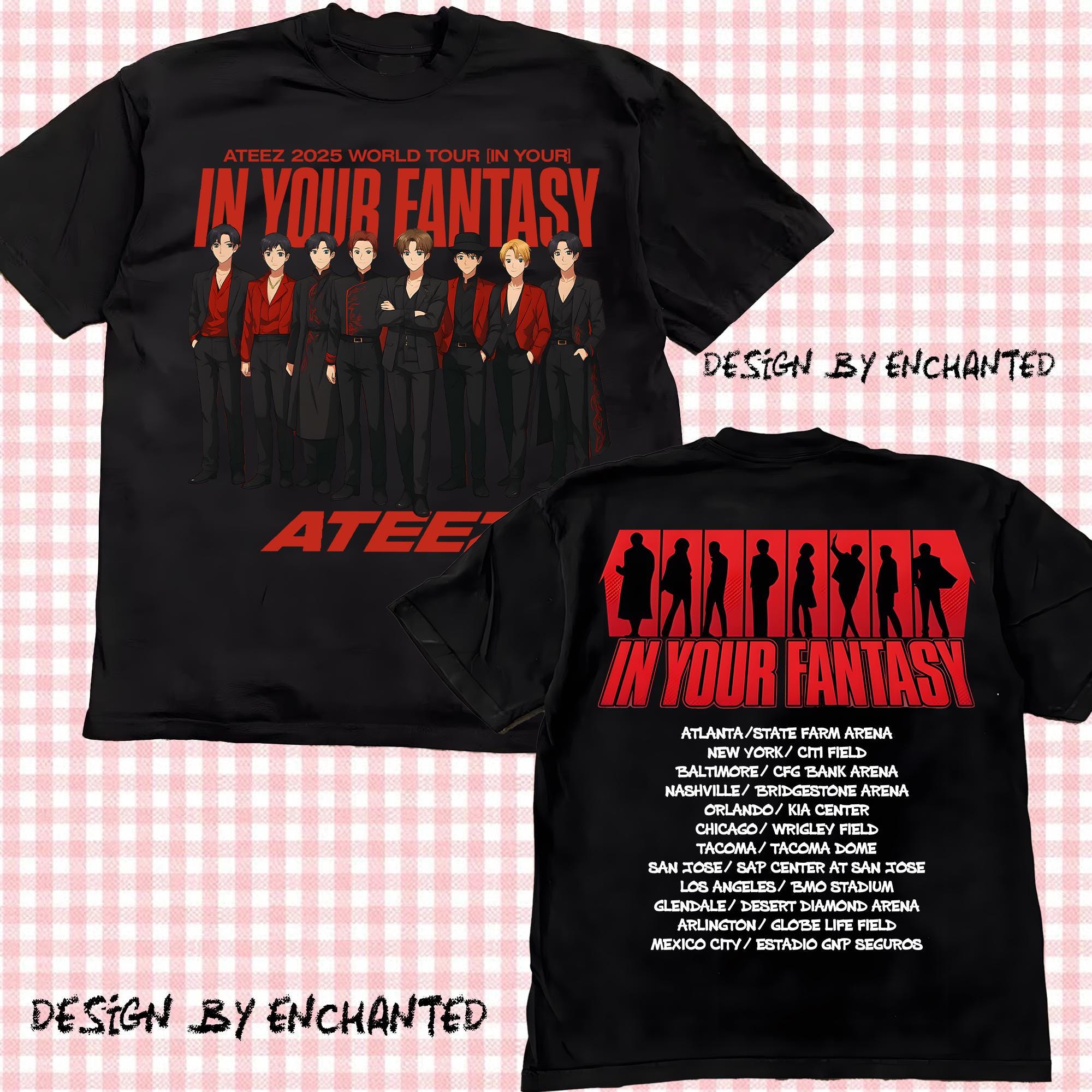 Retro Ateez 2025 World Tour in Your Fantasy Shirt, ATEEZ Golden