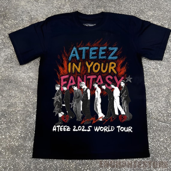 Ateez 2025 World Tour in Your Fantasy Tshirt, Ateez World