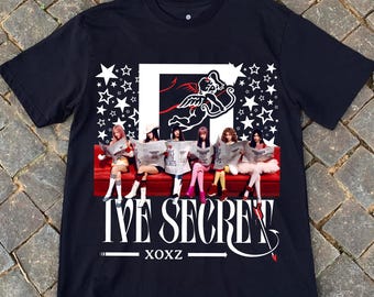 IVE Secret XOXZ T-shirt, Kpop Girl Group Tee for Women, Y2K