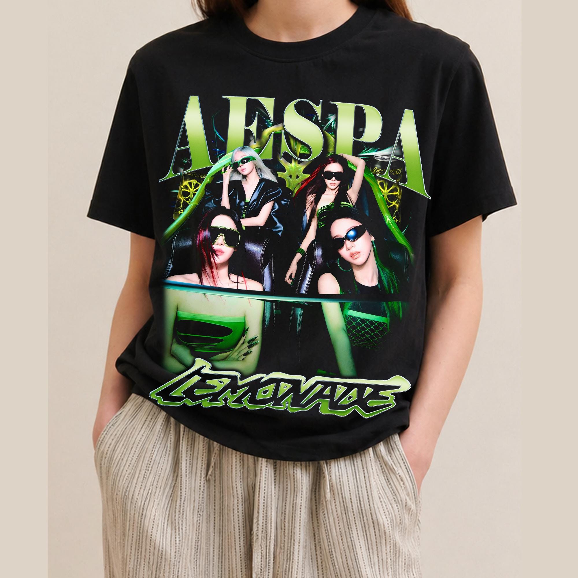 Retro Aespa Lemonade Shirt, Aespa Whole Different Animal T-shirt