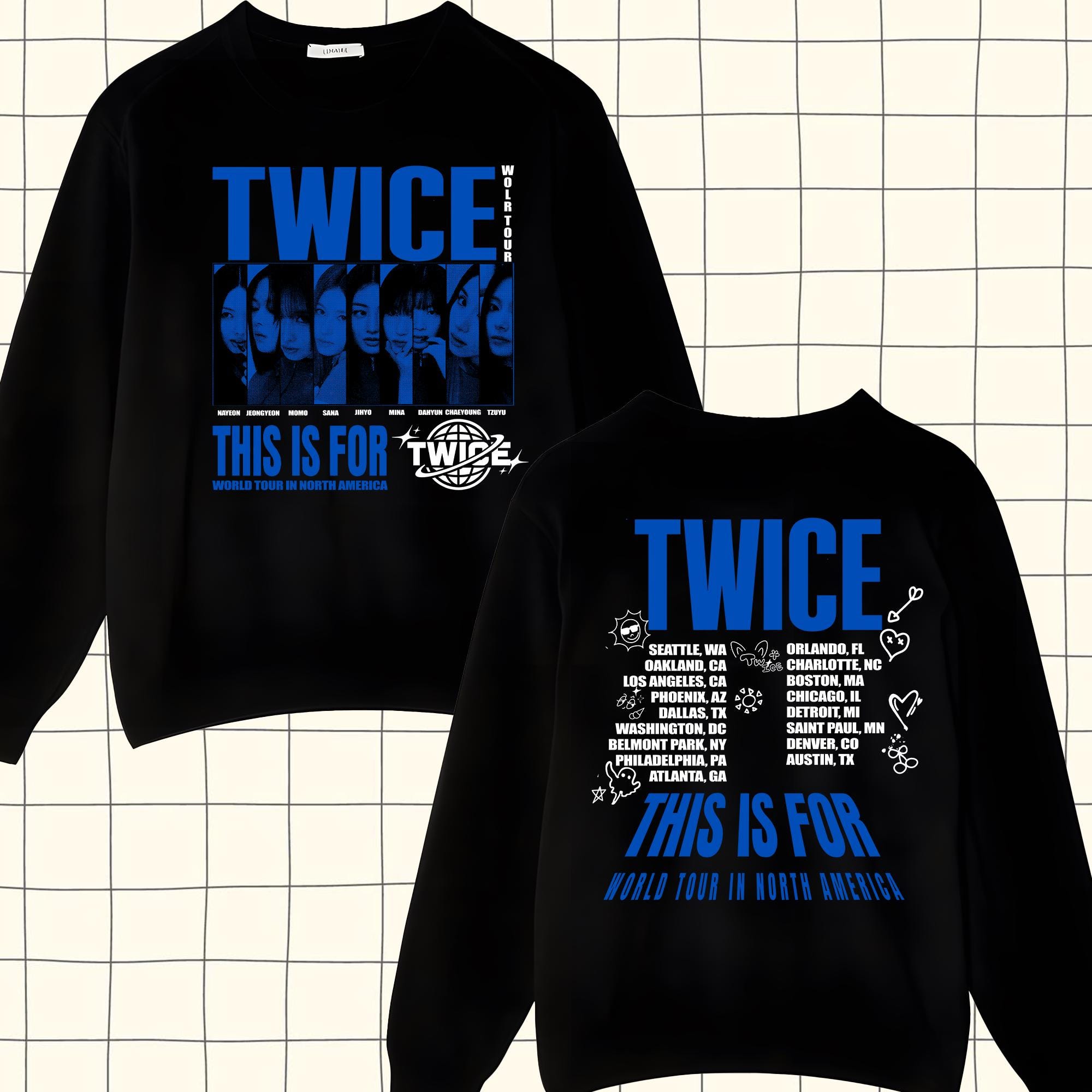 TWICE THIS IS FOR Tシャツ　オースティン Twice This is for World Tour Part 2 T-shirt, Four Twice Shirt