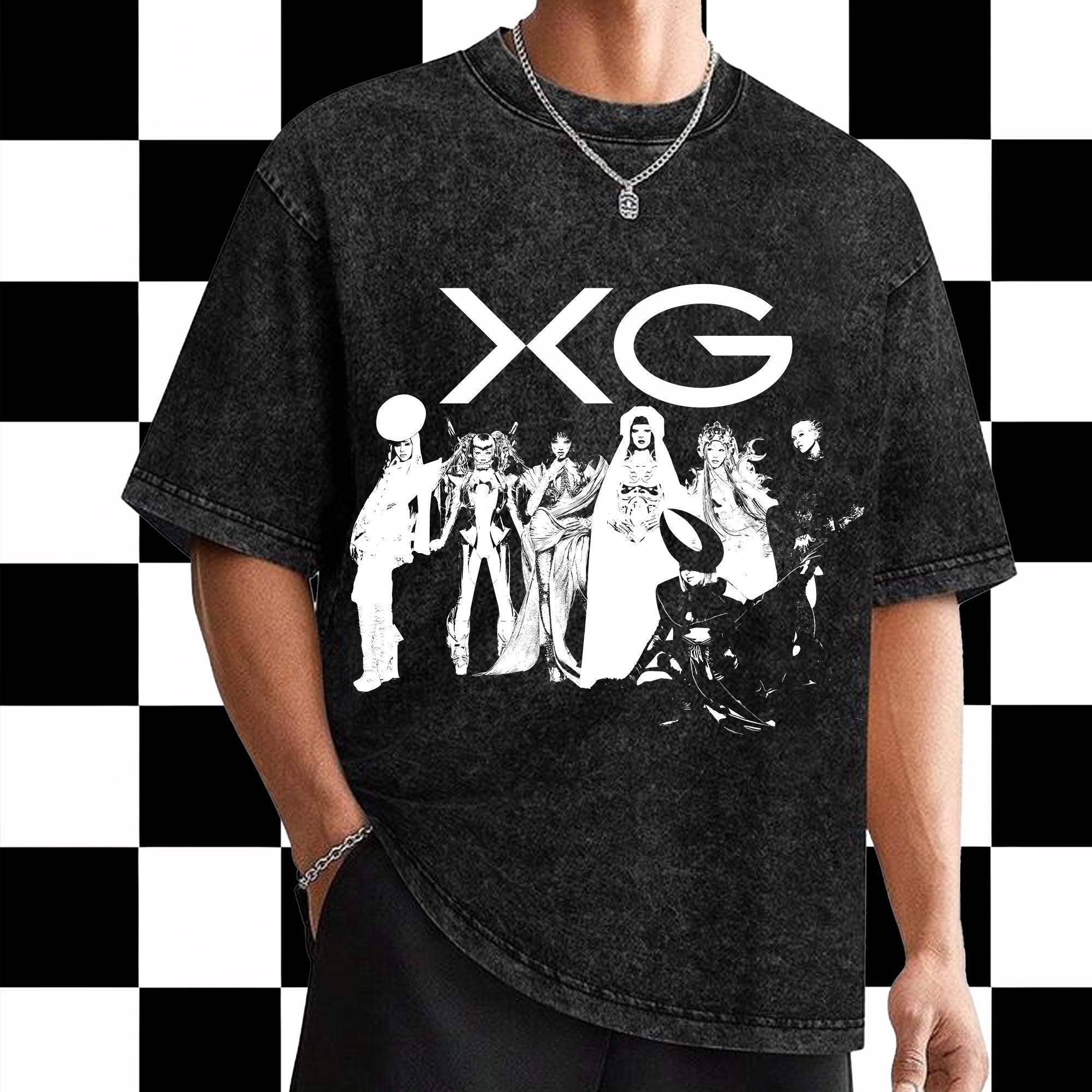 XG ATELIER Tシャツ「コンビニ払い×」 Retro Xg GALA Mineral Washed Shirt, XG 1st World Tour Shirt, Xg