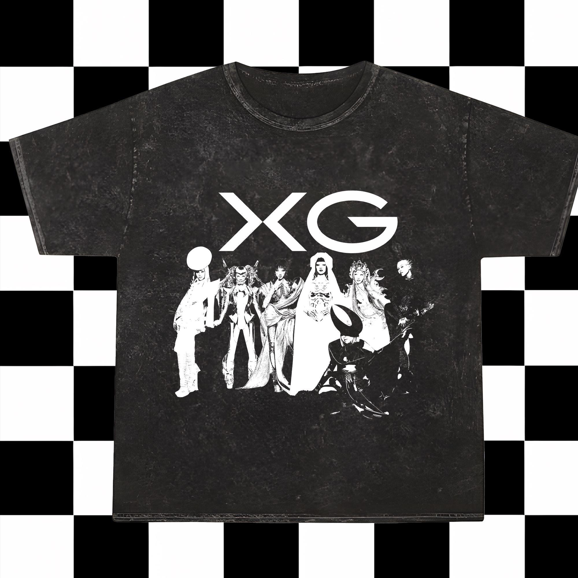 XG ATELIER Tシャツ「コンビニ払い×」 Retro Xg GALA Mineral Washed Shirt, XG 1st World Tour Shirt, Xg