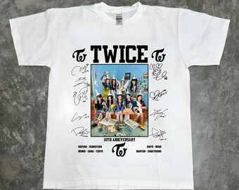 twice Tシャツ Retro TWICE 10th Anniversary Shirt, Twice TEN: the Story Goes on